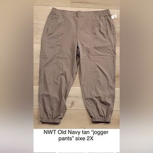🫧NWT MIDRISE STRETCH JOGGERS OLD NAVY SIZE 2 XL COLOR “TEMPLE STONE”🫧